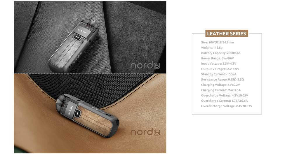 Smok Nord 5 Deri Modelin Özellikleri